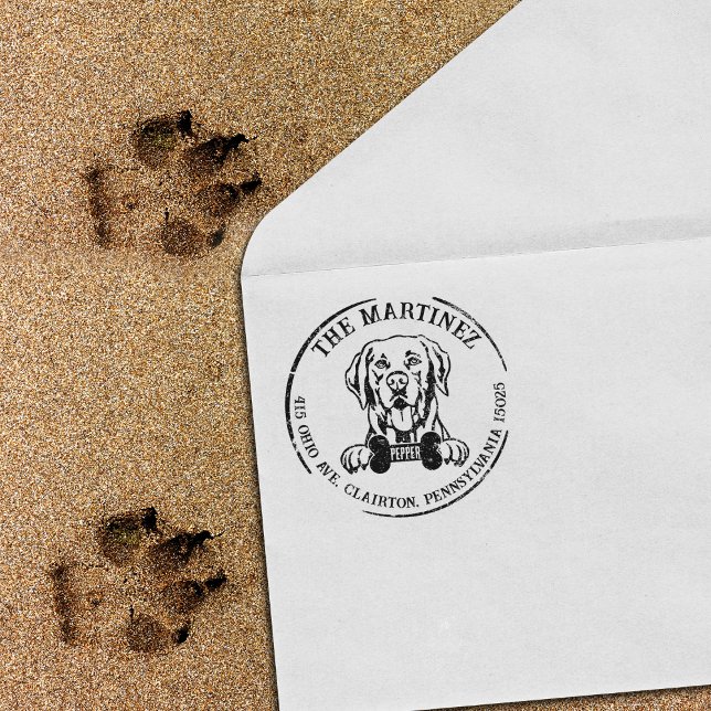 Rücksendeadresse der Labrador Hunde Gummistempel (Von Creator hochgeladen)