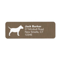Rücksendeadresse der Miniatur-Bull-Terrier-Silhoue