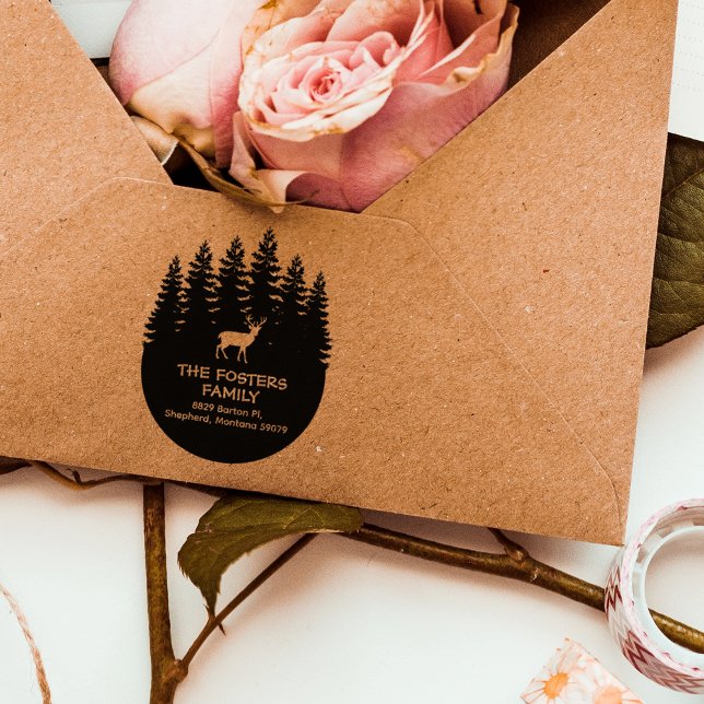 Rücksendeadresse der Waldhirsche Gummistempel (Von Creator hochgeladen)