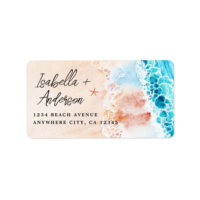 Rücksendeadresse des Aquarells Adressaufkleber (Vorne)