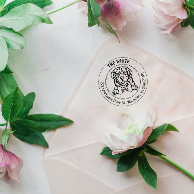 Rücksendeadresse des Hundes Gummistempel (Von Creator hochgeladen)