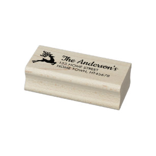 Rücksendeadresse des Rentiernamens Gummistempel