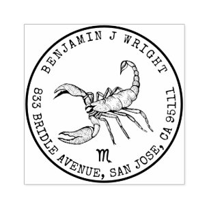 Rücksendeadresse des Skorpions-Tierkreis Gummistempel