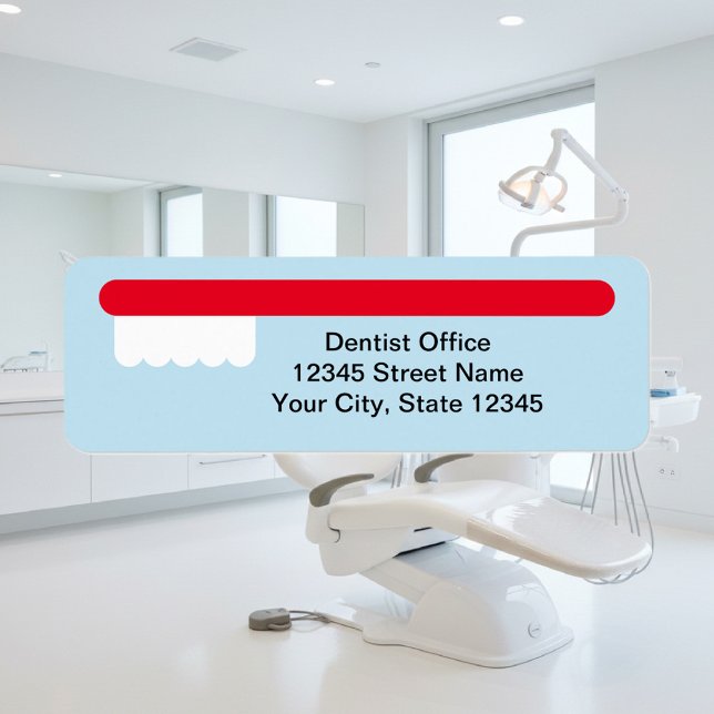 Rücksendeadresse des Zahnbürstenlogos (dentist address labels)
