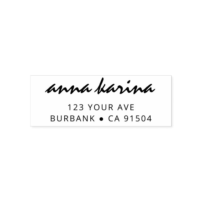 Rücksendeadresse Einfache moderne minimale Schreib Permastempel (Design)