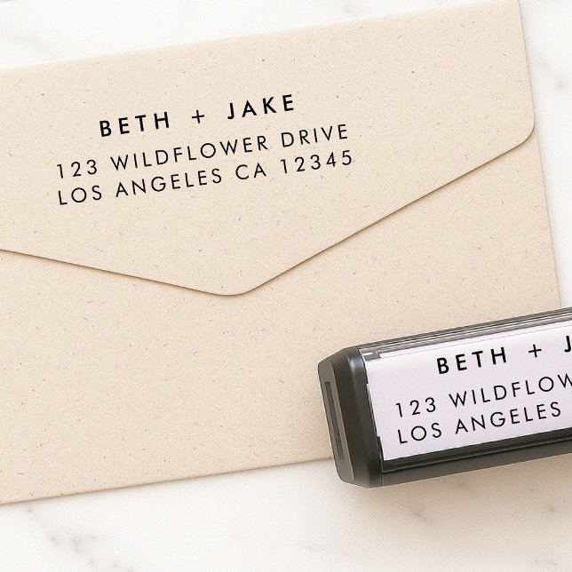 Rücksendeadresse | Einfaches Minimalistisches mode Permastempel (Von Creator hochgeladen)