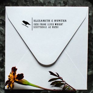 Rücksendeadresse Elegante Vintage Gotische Hochzei Permastempel