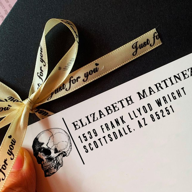 Rücksendeadresse Eleganter Vintager Gotischer Schä Permastempel (Von Creator hochgeladen)