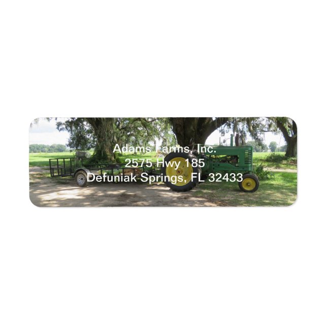 Rücksendeadresse für alten Traktor (Vorne)