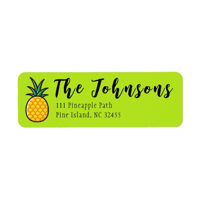 Rücksendeadresse für Ananas Tropisches Tiki (Vorne)