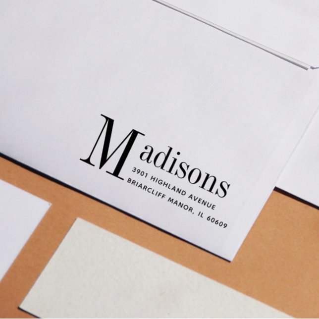 Rücksendeadresse für benutzerdefinierte, fette Fam Gummistempel (Von Creator hochgeladen)