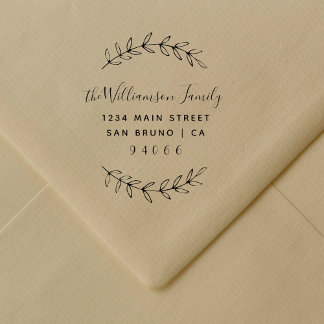 Rücksendeadresse für benutzerdefinierte Skriptfami Gummistempel