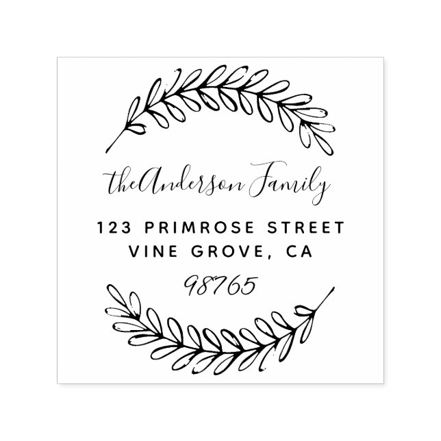 Rücksendeadresse für benutzerdefinierte Skriptfoli Permastempel (Design)