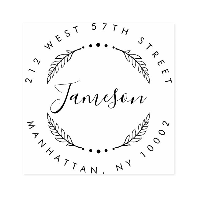 Rücksendeadresse für benutzerdefinierten Skript un Gummistempel (Prägung)