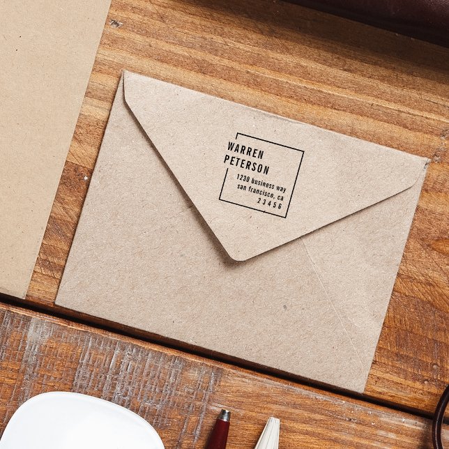 Rücksendeadresse für Berufliche minimale geometris Permastempel (Von Creator hochgeladen)