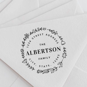 Rücksendeadresse für Blumenkranke Permastempel