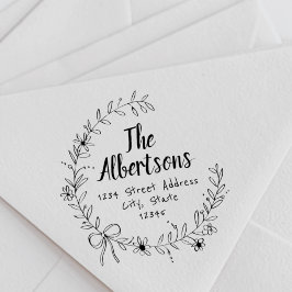 Rücksendeadresse für Blumenkranz Permastempel