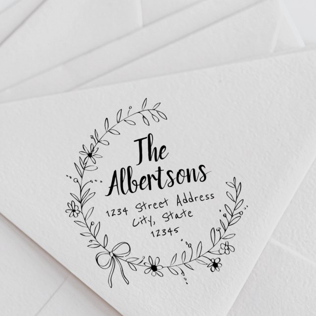 Rücksendeadresse für Blumenkranz Permastempel (Von Creator hochgeladen)