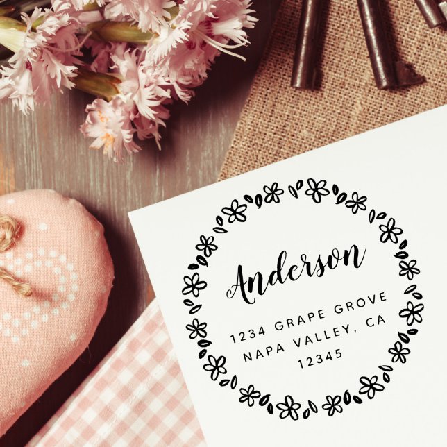 Rücksendeadresse für Blumenschrift Permastempel (Von Creator hochgeladen)