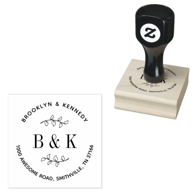Rücksendeadresse für Blumenzehen Gummistempel (Stempel)
