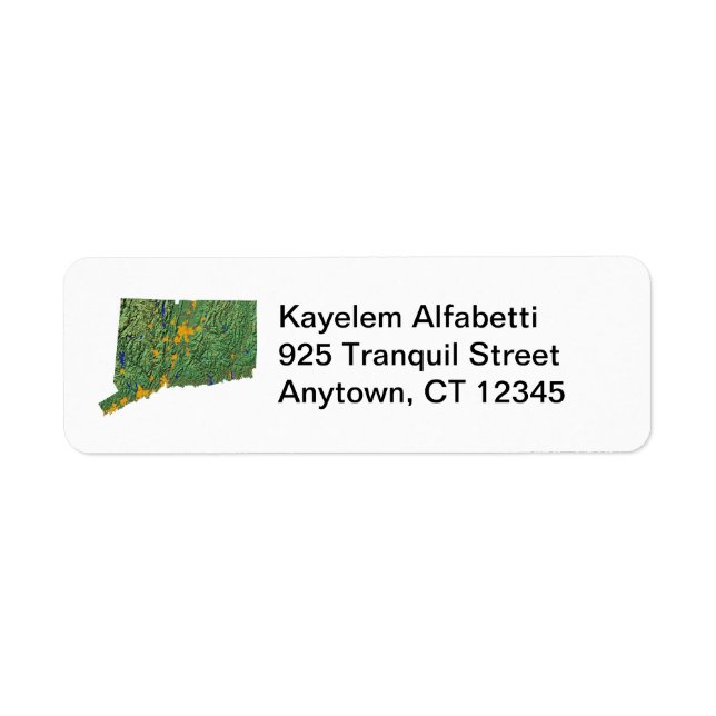 Rücksendeadresse für Connecticut Map (Vorne)