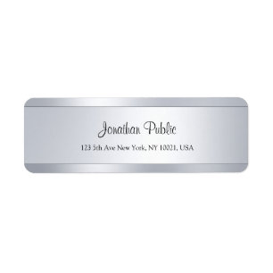 Rücksendeadresse für coole moderne Script-Silver-V