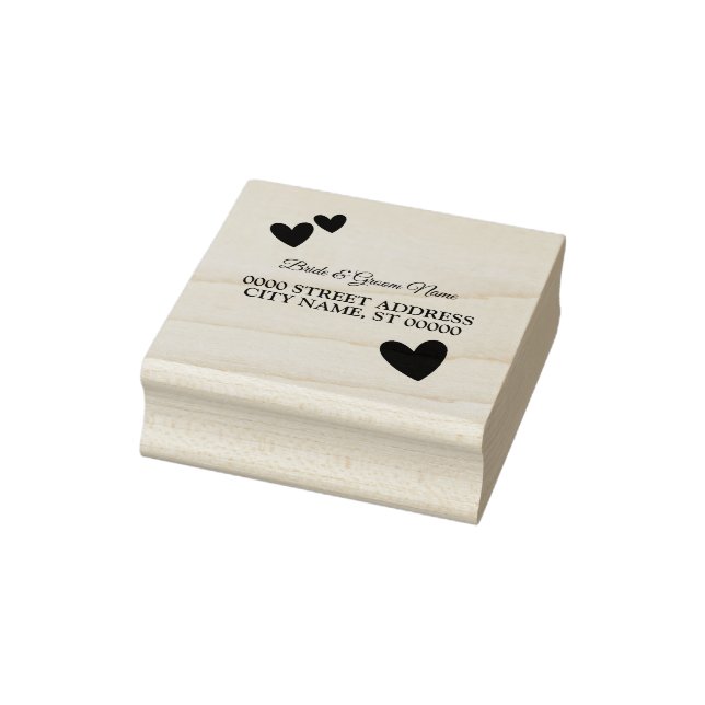 Rücksendeadresse für das Hochzeitsherz Party Gummistempel (Stempel)