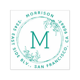 Rücksendeadresse für den Namen der Krustenmonogram Permastempel