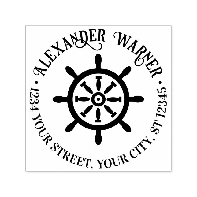 Rücksendeadresse für den Namen des Schiffes Permastempel (Design)
