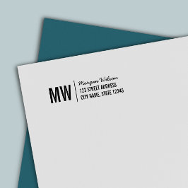 Rücksendeadresse für den Namen eines Monogramms fü Permastempel