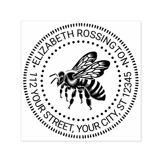 Rücksendeadresse für den Runden Namen der Hummelse Permastempel (Design)