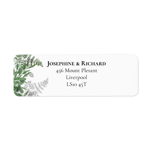 Rücksendeadresse für die Sommermonate Blätter (Vorne)