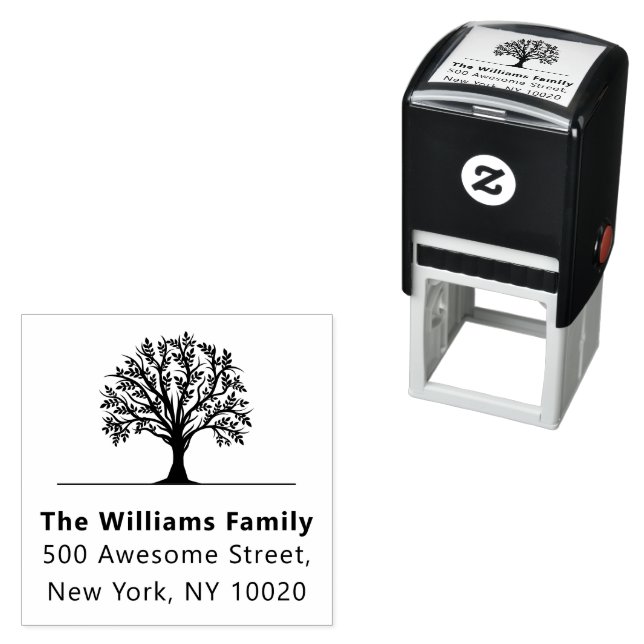 Rücksendeadresse für die Textfamilie cooler Trendy Permastempel (Beispiel)