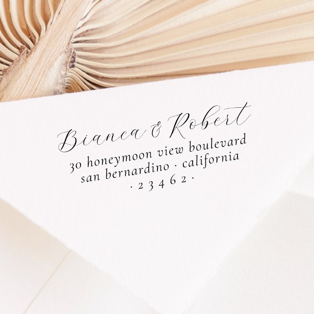 Rücksendeadresse für einfache handgeschriebene Cou Permastempel (Rubber Stamp Mock-up)