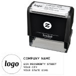 Rücksendeadresse für einfache Logos Permastempel<br><div class="desc">Fügen Sie Ihr eigenes Logo und Firmenname und Ihre Adresse zu dieser einfachen,  minimalistischen und beruflichen Rücksendeadresse Briefmarke,  um Ihre Marke zu repräsentieren.</div>
