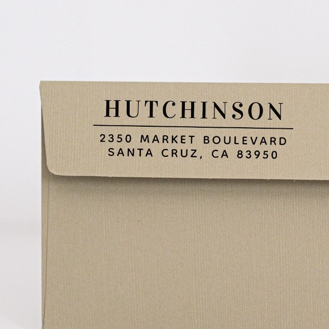 Rücksendeadresse für einfache Typografie Permastempel (Von Creator hochgeladen)