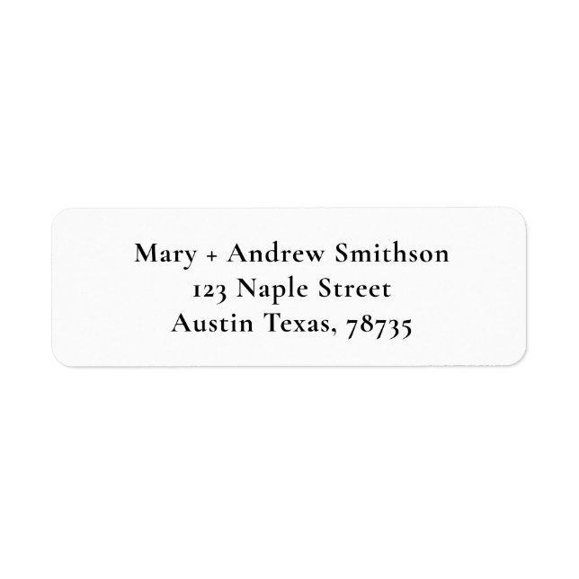 Rücksendeadresse für Elegante Schriftart (Vorne)