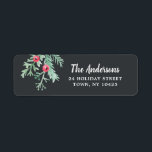 Rücksendeadresse für Evergreen Christmas Holiday<br><div class="desc">Rücksendeadresse für Feiertage Label für spät</div>