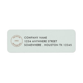 Rücksendeadresse für Firmenlogo Blau