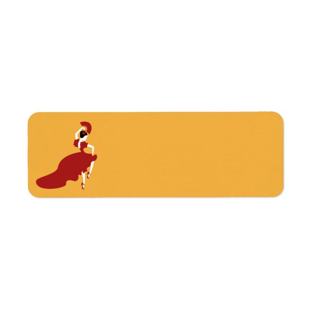 Rücksendeadresse für Flamenco-Tänzer (Vorne)