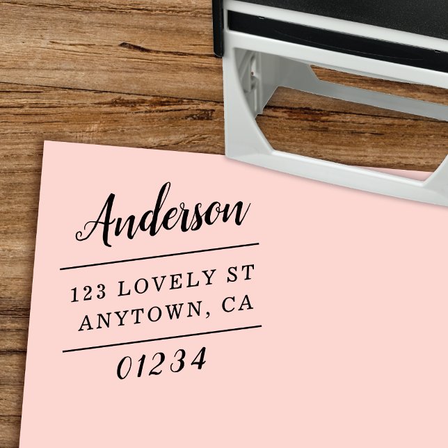 Rücksendeadresse für geslanted Typografie Permastempel (Von Creator hochgeladen)