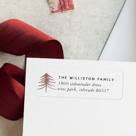 Rücksendeadresse für gezeichnete Pine Holiday