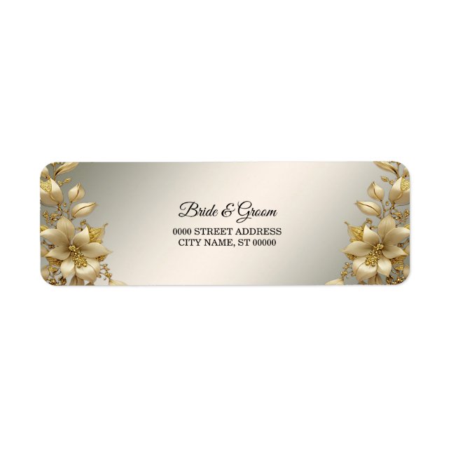 Rücksendeadresse für Golden Floral (Vorne)
