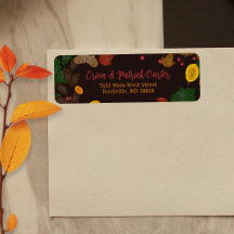 Rücksendeadresse für Herbstleaves Acorns Berries