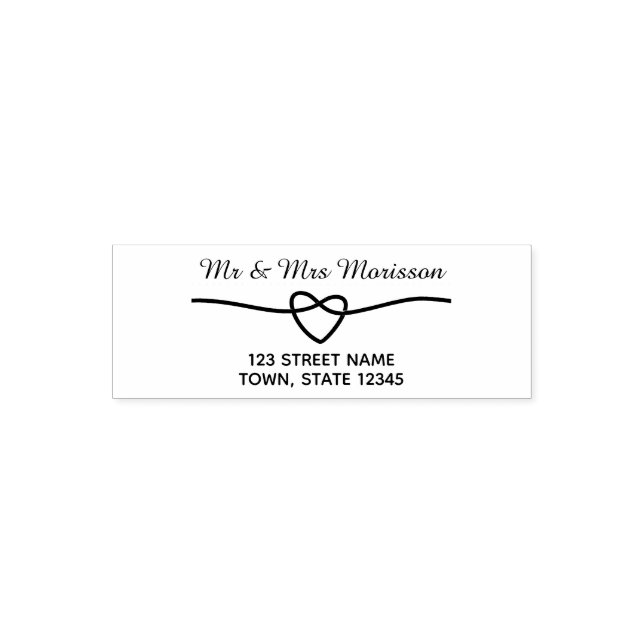 Rücksendeadresse für Hochzeiten Permastempel (Design)