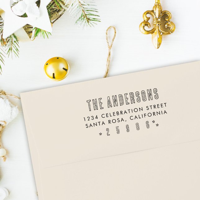 Rücksendeadresse für Minimalistisch handgeschriebe Gummistempel (Von Creator hochgeladen)