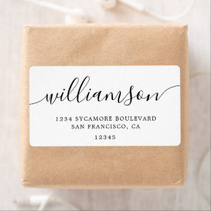 Rücksendeadresse für Minimalistische weiße Skripte