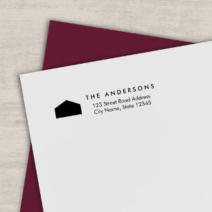 Rücksendeadresse für moderne Hausfamilien Permastempel