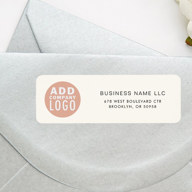 Rücksendeadresse für moderne Unternehmen (Your Business Logo Company Return Address Label)