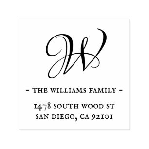 Rücksendeadresse für Monogramm und Minimalistische Permastempel